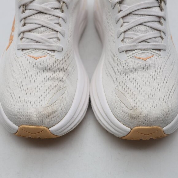 Hoka One One Bondi 8 Women's Size 8 B White Cantaloupe Athletic Running Sneakers - Picture 11 of 11